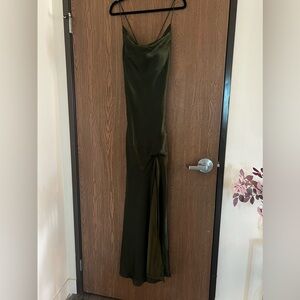 Revelry Olive Green Formal Wedding Guest Dress Size 8